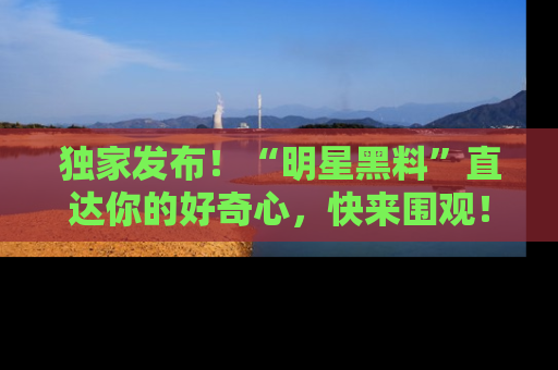 独家发布！“明星黑料”直达你的好奇心，快来围观！
