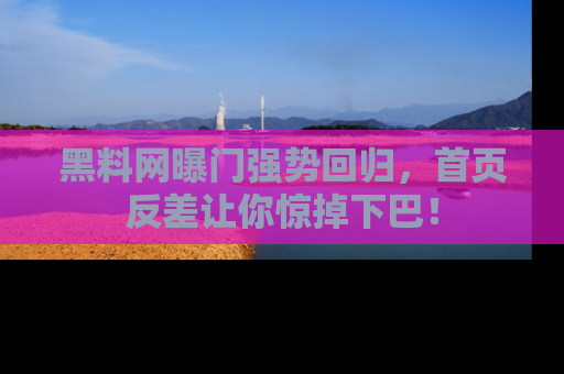 黑料网曝门强势回归，首页反差让你惊掉下巴！