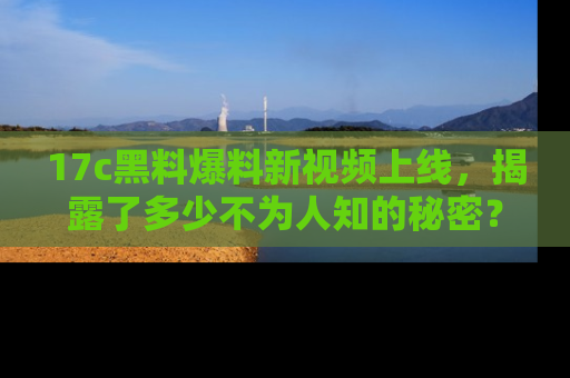 17c黑料爆料新视频上线,揭露了多少不为人知的秘密?
